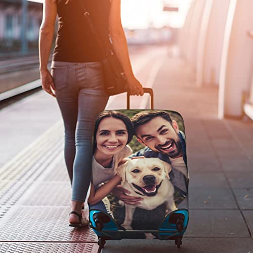 Custom Luggage Covers for Suitcase Personalized Suitcase Cover Design Your Own Text Photo Logo Washable Scratch Resistant Baggage Protector Cover for Travel Business (XL, fit 29-32 Inch Luggage) 6