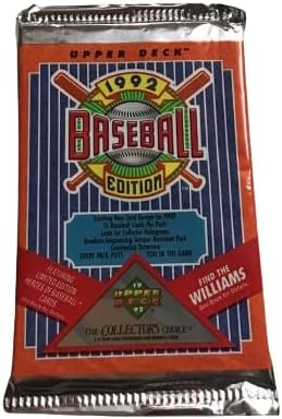 1992 Upper Deck Baseball 15 Card foil Pack
