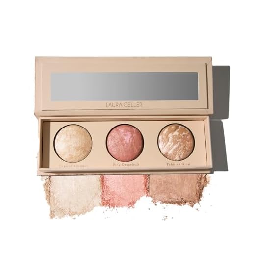 LAURA GELLER NEW YORK Geller's Greatest Lift-n-Glow Baked Trio Palette - Highlighter, Blush, Bronzer - All Skin Tones