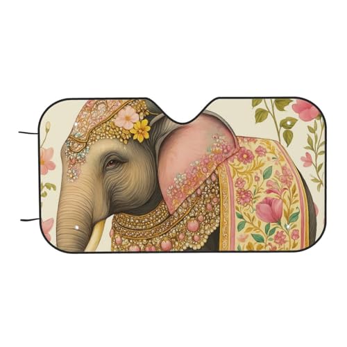 Pare-soleil voiture éléphant 70x130cm pliable avec ventouses pour SUV et berline