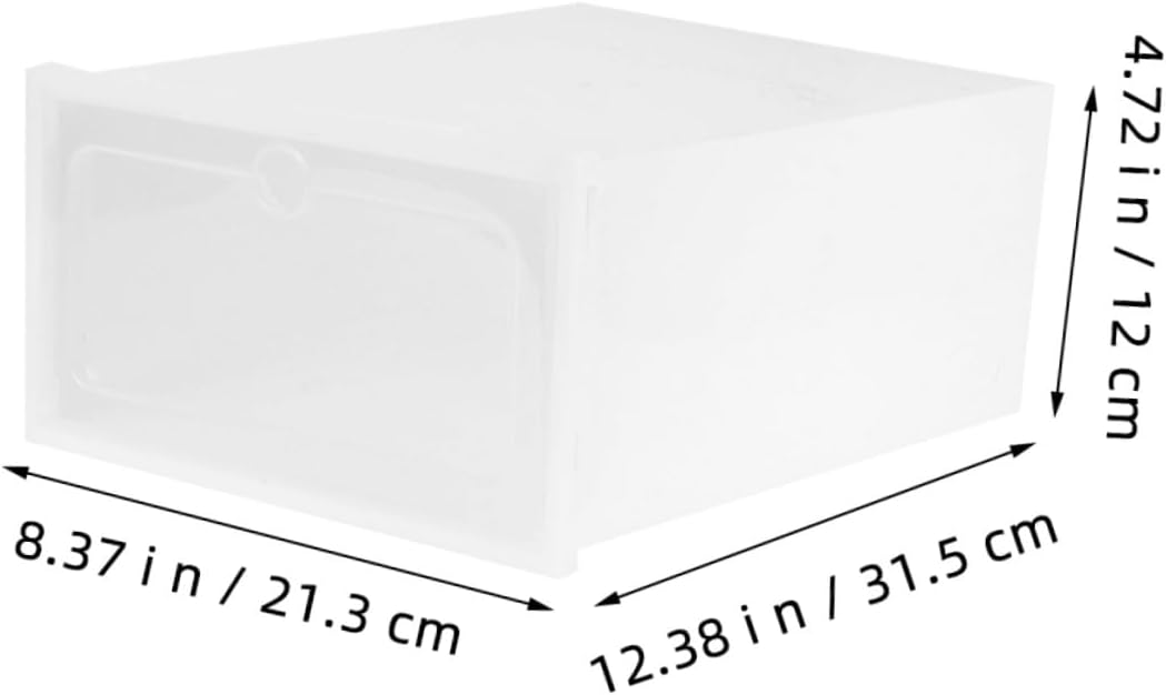 3pcs Stackable Clear Plastic Shoe Boxes with Hinged Drawer Design Space-saving Organizer for Women Sneakers Heels and Boots Transparent Storage Containers for Closet and Under-bed
