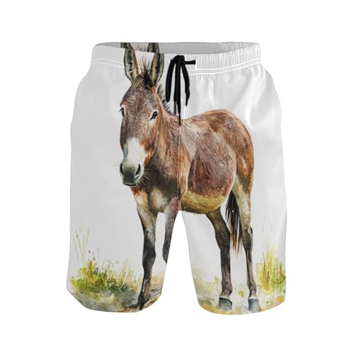 Short de sport blanc Mighty Donkey d'une grande durabilité avec doublure premium