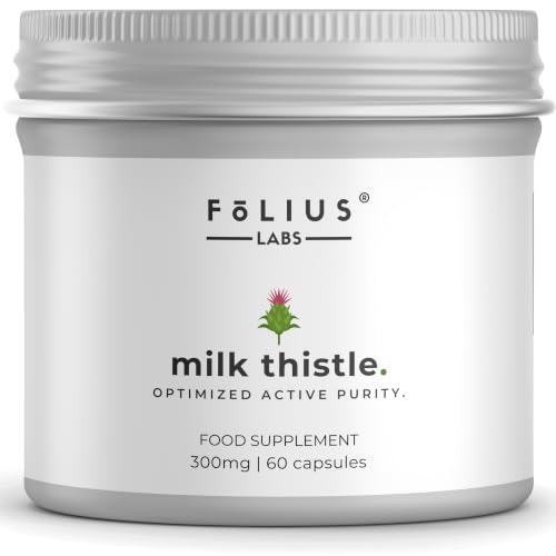 Image of FOLIUS LABS Clean Label Milk Thistle Extract with 80% Silymarin - Supports Liver Health and Immune System - Liver Detox Supplement - 60 Veg Capsules