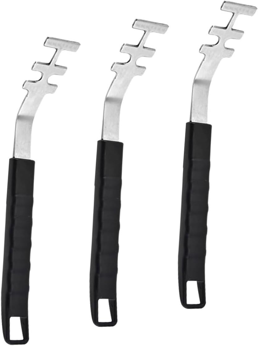 Stainless Steel Grill Grate Lifters 3pcs for Outdoor Cooking