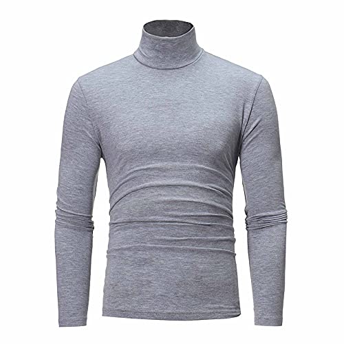 Mens Thermal Turtleneck Fleece Long Sleeve Pullover Sweater Basic Designed Undershirt Slim Fit Top2