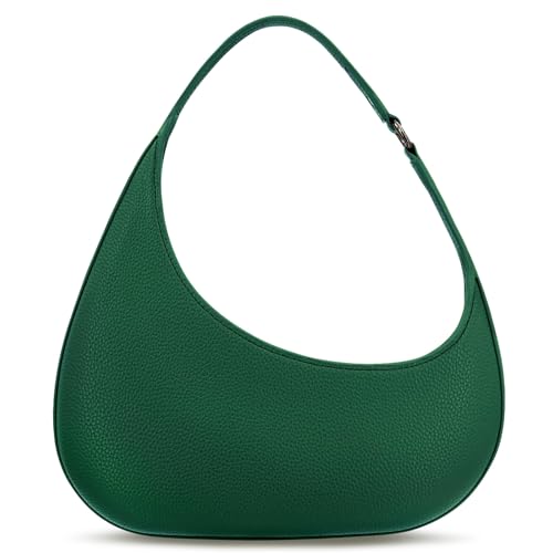 YDSIII Bolsa de ombro feminina, bolsa de ombro moderna de couro vegano para mulheres com alça superior, bolsa para sair, Verde escuro