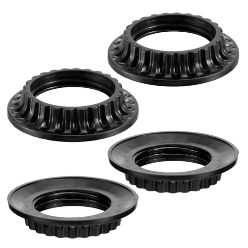 Image of 4 Pcs E26 Socket Ring Lamp Shade Adapter Ring Ring Replacement Screws E26 Light Socket Shade Rings Collar Rings Thread Diameter Lamp Shade Retaining Ring For E26 Sockets Rings For Light Fixtures