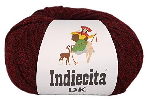NASKA 毛糸 インディシタDK 並太 col.M620 レッド 系 50g 約112m T-4