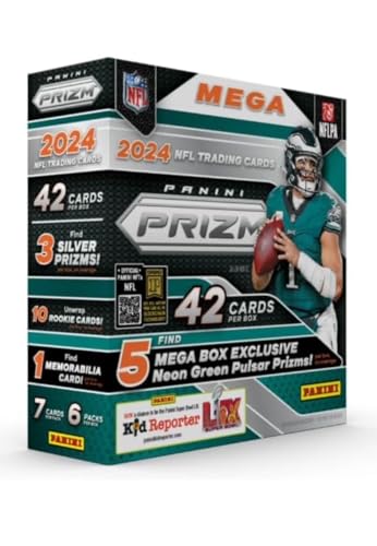 2024 Panini Prizm Football Trading Cards Mega Box