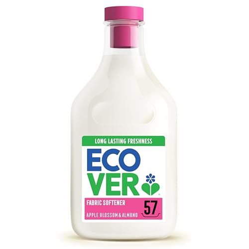 Ecover Concentrated Fabric Softener Fabric Conditioner to Soften Your Clothes Fresh Apple Blossom & Almond Scent 1 x 57 Washes 1 x 1.43L