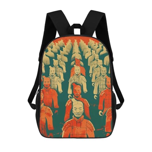 Sacs à dos scolaires imprimés 3D grand format 17 pouces pour fille et femme mode