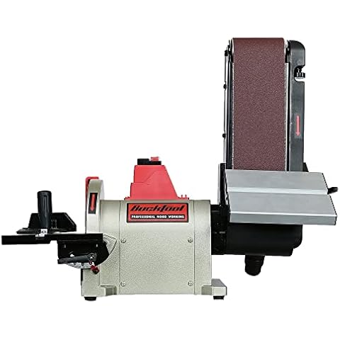 BUCKTOOL 500W Bench Belt Sander 4 in x 36 in Belt and 8 in Disc Sander with Direct-Drive Motor, BD4801 … Cover