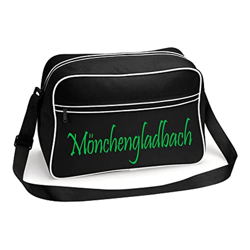 Multifanshop Mönchengladbach Retrotasche Schwarz/Weiß/Grün