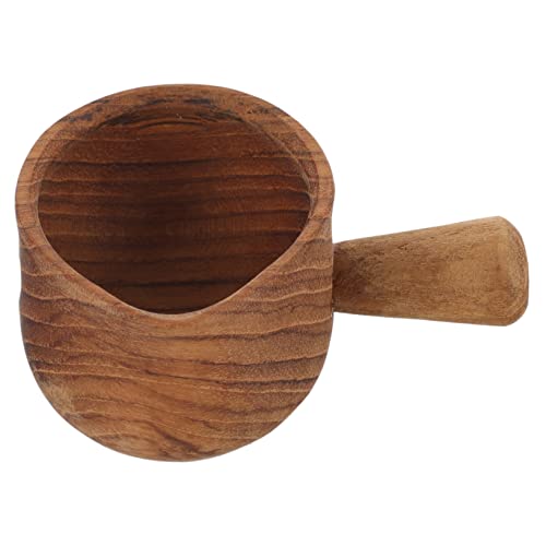 OSALADI Wooden Milk Cup Tea Pitcher Wood Cream Pitcher Creamer Container Jug Pouring Pitcher Syrup Creamer Container Creamer Pitcher Pot Wooden Mini Pitcher Syrup Pourer Breakfast Teapot