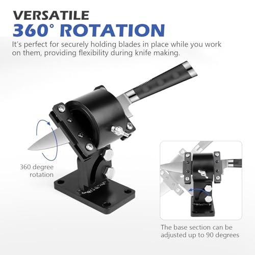 SCOTTCHEN Swivel Knife Making Vise, Knife Vise Tool, Knife Making Clamp,Work Bench Vise Tilts Rotates for Knife Making 360 Degree-1 Pack - Thumbnail 3