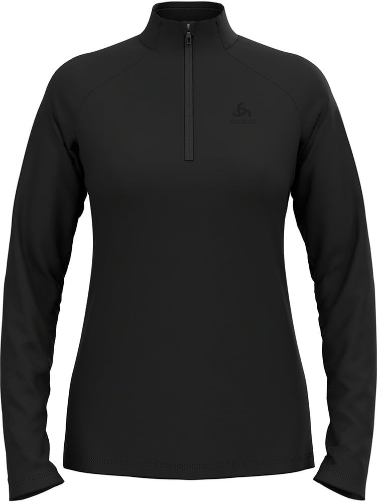 Odlo Odlo Fleecepullover Damen Essential Light I Midlayer mit Halbreißverschluss I Langarm Wandershirt Strato Medio per Esterni Donna (Pacco da 1)