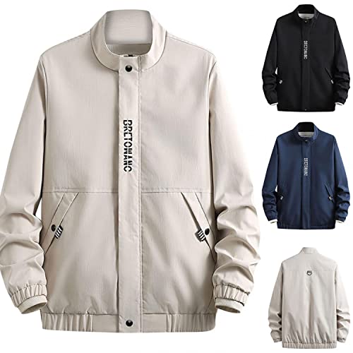 heavKin-clothes Men's Lightweight Rain Jacket Waterproof Raincoat Windbreaker Hooded Outdoor Shell Jacket for Hiking