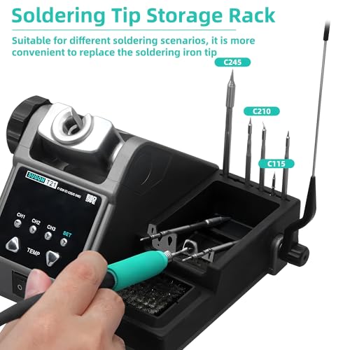 Image of SUGON T21 Soldering Station Compatible Original Soldering Iron Tip 210 /245 /115 Handle Control Temperature Welding Rework Station(T21-115+3Tips)