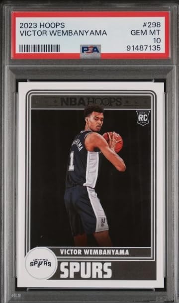 2023 Panini Hoops Victor Wembanyama Rookie RC Basketball Card Graded PSA 10 Gem Mint Card #298