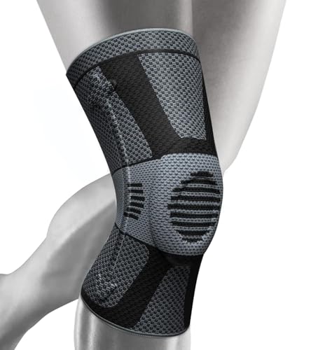 NEENCA Rodillera comprimida con almohadillas de gel de rótula y estabilizadores laterales de resorte, rodilleras médicas para correr, desgarro de menisco, artritis, alivio del dolor articular, ACL