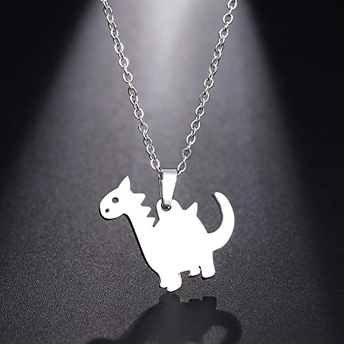 NOUMANDA Stainless Cartoon Dinosaur Necklace Wild Animal Element Minimalist Pendant Jewelry2