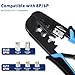 NataLink RJ45 Crimp Tool Ethernet Crimper Tool Kit Cat 6 Cat 5E Cat 5 Crimping Tool with Network Cable Tester, Wire Cutter Pliers, Mini Cable Stripper, 50 Pcs Cat 5E Connector and Strain Relief Boots