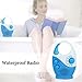 Yaoliucp Waterproof Shower Radio Mini AM/FM Shower Radio Resistent Radio Hanging Music Radio Built-in Speaker for Bathroom Outdoor Use(Blue), Shower Radio