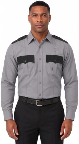 First Class 100% Polyester Two Tone Men's Uniform Shirt