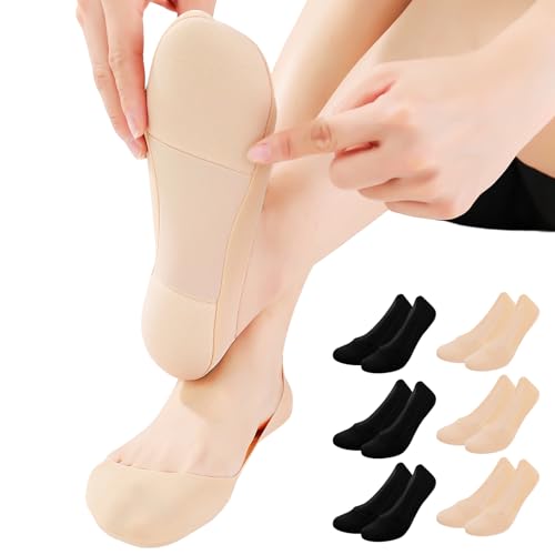 Image of No Show Socks Women with Sponge 6 Pairs Cushioned Sole