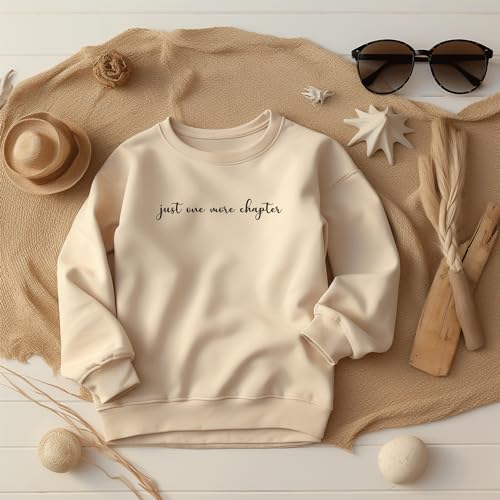 Just One More Chapter Sweatshirt, Book Lover Gift, Bookish Crewneck, Reading Sweatshirt, Books Pullover, Librarian Shirt, Unisex SS2134