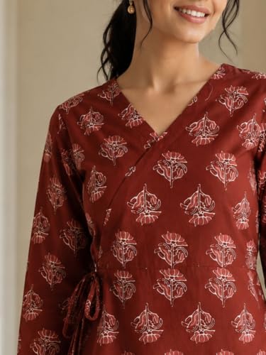 Image of feranoid Women Cotton Angrakha Kurti