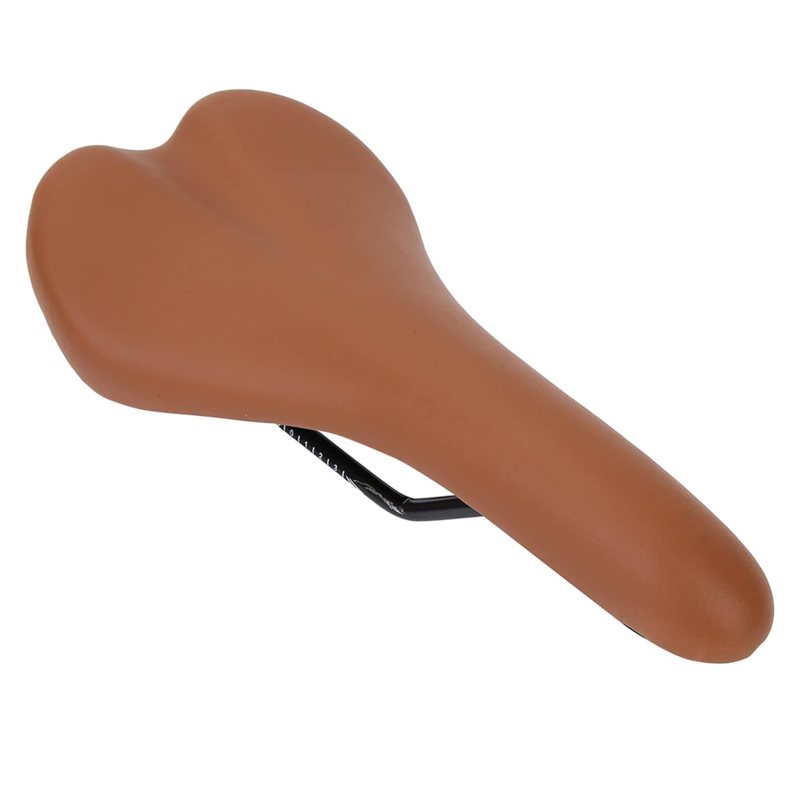 Breathable Bicycle Saddle, Universal Bike Saddle Seat PU Leather Shockproof Cycling Comfort Cushion Waterproof Bicycle Seat Pad for Mountain Road Bikes (Brown)
