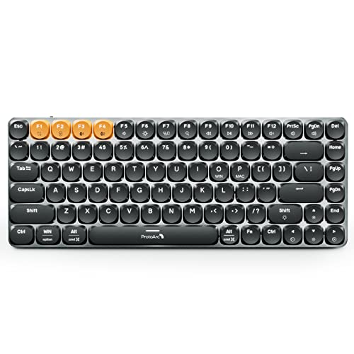 Protoarc Wireless Mechanical Keyboard, Mech K301 Office Keyboard, 75% Percent Tactile Quiet Keyboard With Backlit, Triple-Mode 2.4G/Usb-C/Bluetooth Keyboard For Pc Mac Windows Ipad 84 Keys #TOP7