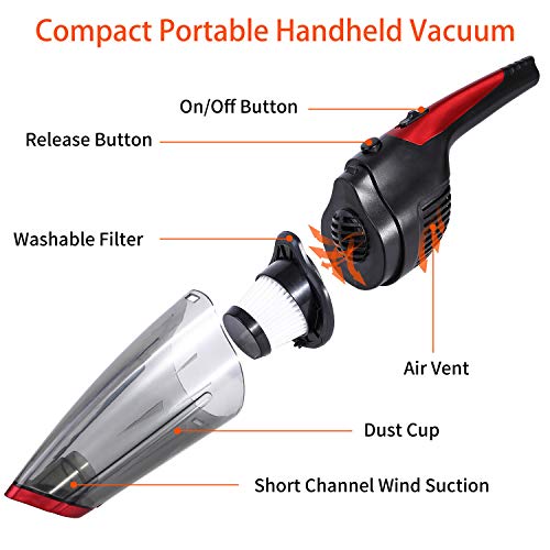 image for Fityou Handheld Vacuum Cordless, Upgraded 5800PA Super Suction Power C