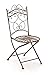 CLP Chaise de Jardin en Fer Forgé Indra Chaise en Fer avec Un Design Antique avec Dossier - Meuble de Jardin en Fer en Métal, Couleur:Marron Antique