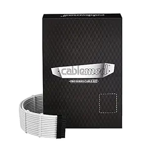 CableMod E-Series Pro ModMesh Sleeved 12VHPWR StealthSense Cable Kit for EVGA G/G+ / P/P+ / T (White, 16-pin to Triple 8-pin)