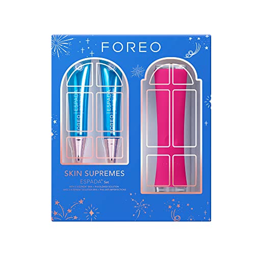 FOREO Skin Supremes ESPADA + ESPADA BHA+PHA Blemish Solution | Set Tratamiento de acné y 2 envases de crema facial con ácido salicílico de 15 ml | Regalos de cumpleaños para mujeres | Cuidado facial
