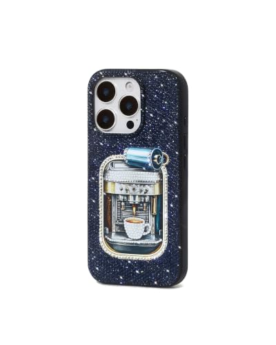 Image of JW PEI Coffee Tin Artificial Crystal Phone Case - Blue