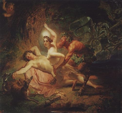 Pintura por números mitológica con lienzo y acrílicos de Karl Bryullov