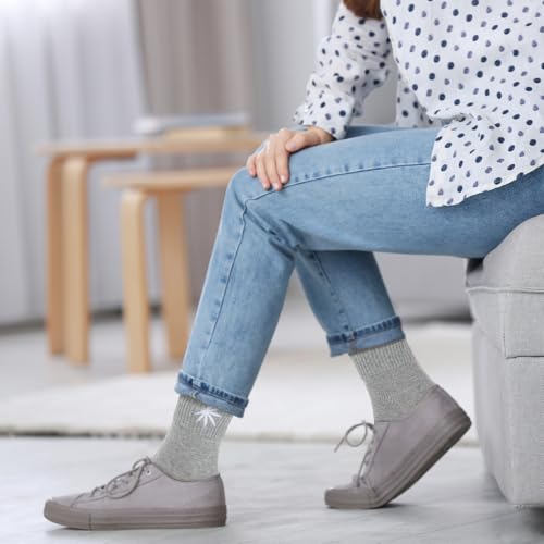 Image of Eurzom 10 Pairs Socks Womens Crew Elastic Ankle Length Cotton Socks Aesthetic Cute Lightweight Low Cut Gifts for Women