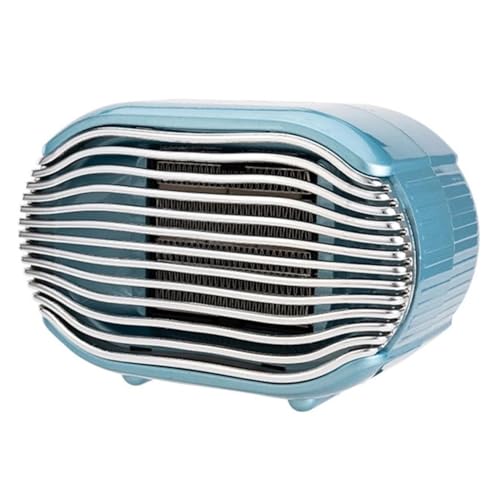 Ventilador Eléctrico Portátil De Cerámica, Pequeño Eléctrico For El Hogar, Oficina, Dormitorio, Calefacción Silenciosa FáCil De Usar(Blue)