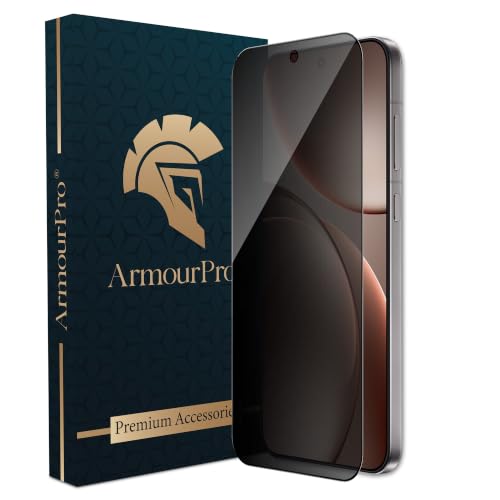 Image of ArmourPro Privacy Tempered Glass for Oppo Find X9 - Anti-Spy Anti Peeping Screen Protector, Edge-to-Edge Coverage, 9H Hardness, Ultra Thin, Bubble-Free Installation Kit | Black