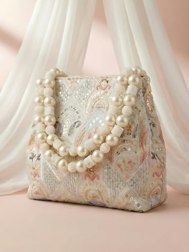 Image of Adiva Potli Handbags For Women | Potli Bags For Ladies For Wedding | Potli Bags For Women | Wedding Bags For Woman | Batwa Potlis Hand Bag | Designer Potli Bag For Ladies For Marriage