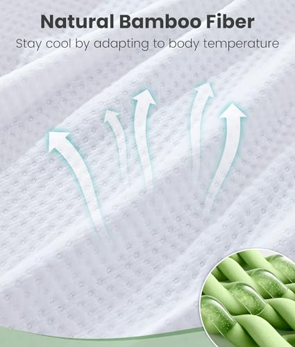 Image of SINWEEK 2 Inch Memory Foam Mattress Topper Full Size with Breathable Bamboo Cover, Pressure Relief Mattress Pad to Revitalize Old or Sagging Beds, Non-Slip and Machine Washable for Easy Care
