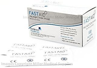 100 x ALCOHOL SWABS /WIPES -FOR INJECTIONS /PIERCINGS / CLEANING