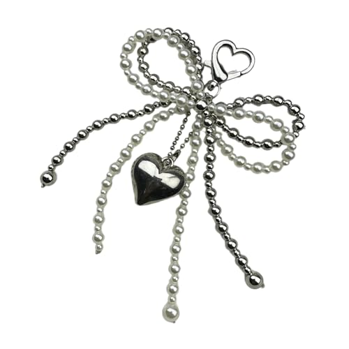 Creative Pearls Bowknot Accent Keychain Pendant For Shone Case And Apparel Taperl Endayphits Pearls BowknotdbP[X`[