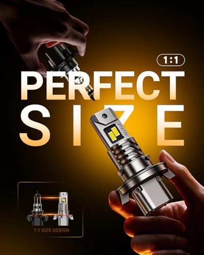 Image of SEALIGHT H13 Bulbs, 48,000LM 900% Brightness 9008 Light Bulbs, 6500K Cool White with 15000RPM Fan, Plug and Play ATV /UTV, 10-Year Extended Lifespan IP68 Waterproof, Pack of 2