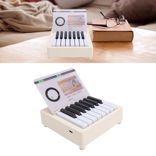 Calendrier de piano 2025 blanc avec lumières RVB pour bureau design