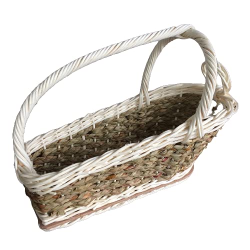 Sawadee Wicker Woven Reed Rattan Wine Bottle Holder Basket Container