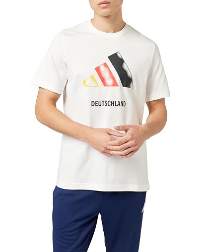 adidas Unisex Adulto Germany 3BAR Logo Graphic T-Shirt, White, L